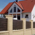 Panou gard cu profil Modern Plus Imitație lemn