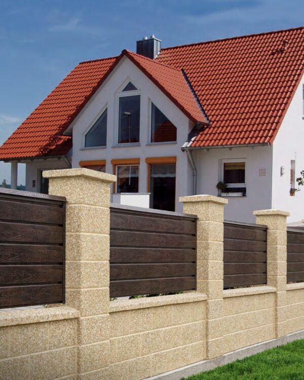 Panou gard cu profil Modern Plus Imitație lemn - imagine 1