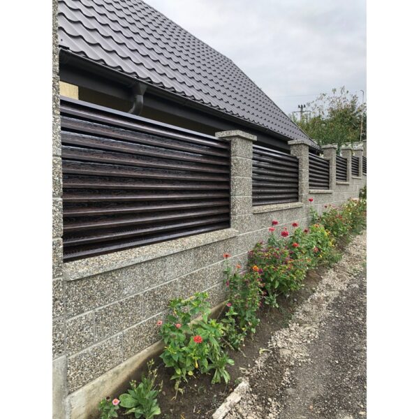 Panou gard cu jaluzele imitație lemn - imagine 3