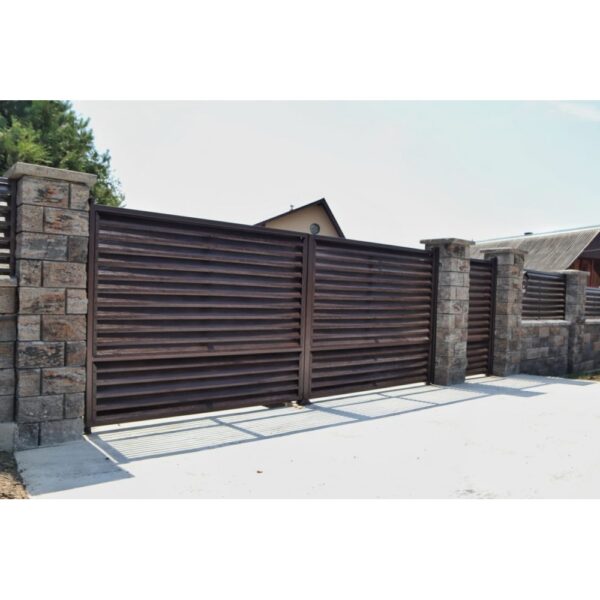 Panou gard cu jaluzele imitație lemn - imagine 8