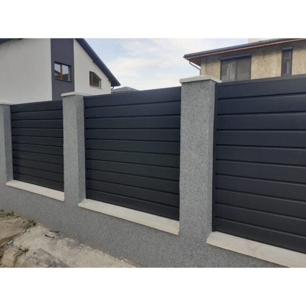 Ștacheți orizontali Modern Mat Vopsiți pe o parte - imagine 31