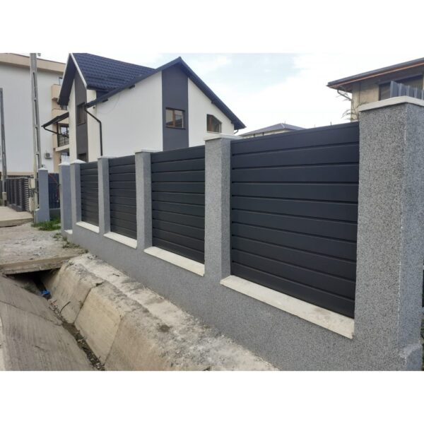 Ștacheți orizontali Modern Mat Vopsiți pe o parte - imagine 30