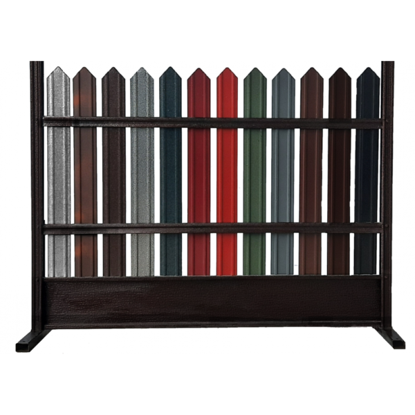 Ștacheți de gard ascuțiți vopsiți pe o parte Lucios - imagine 2